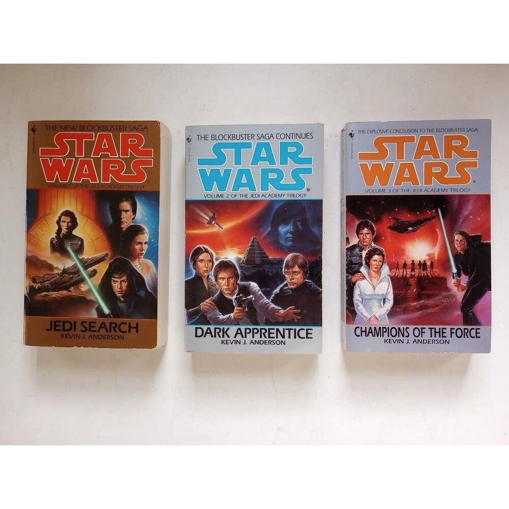 Star Wars: The Jedi Academy Trilogy: 3 Book 1st Ed PB Lot: No Legends Banners